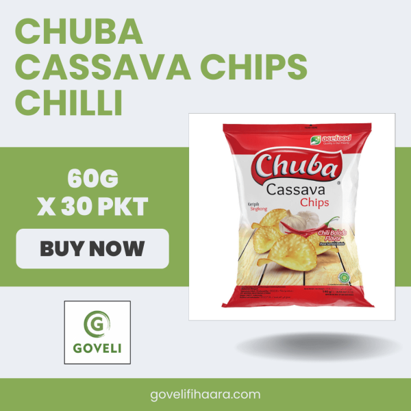 CHUBA CASSAVA CHIPS CHILLI (60G X 30 PKT)
